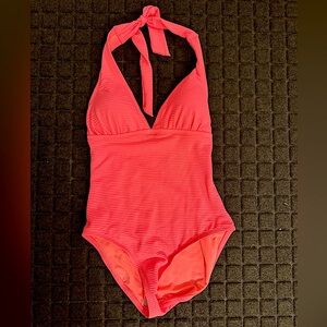 Kona Sol coral one piece swimsuit size L